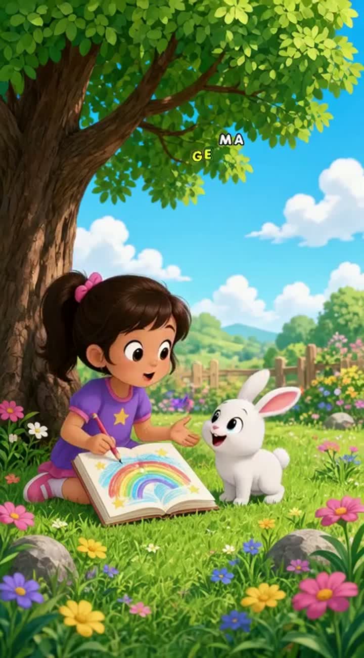 THE RAINBOW TRAIN — AI cartoon