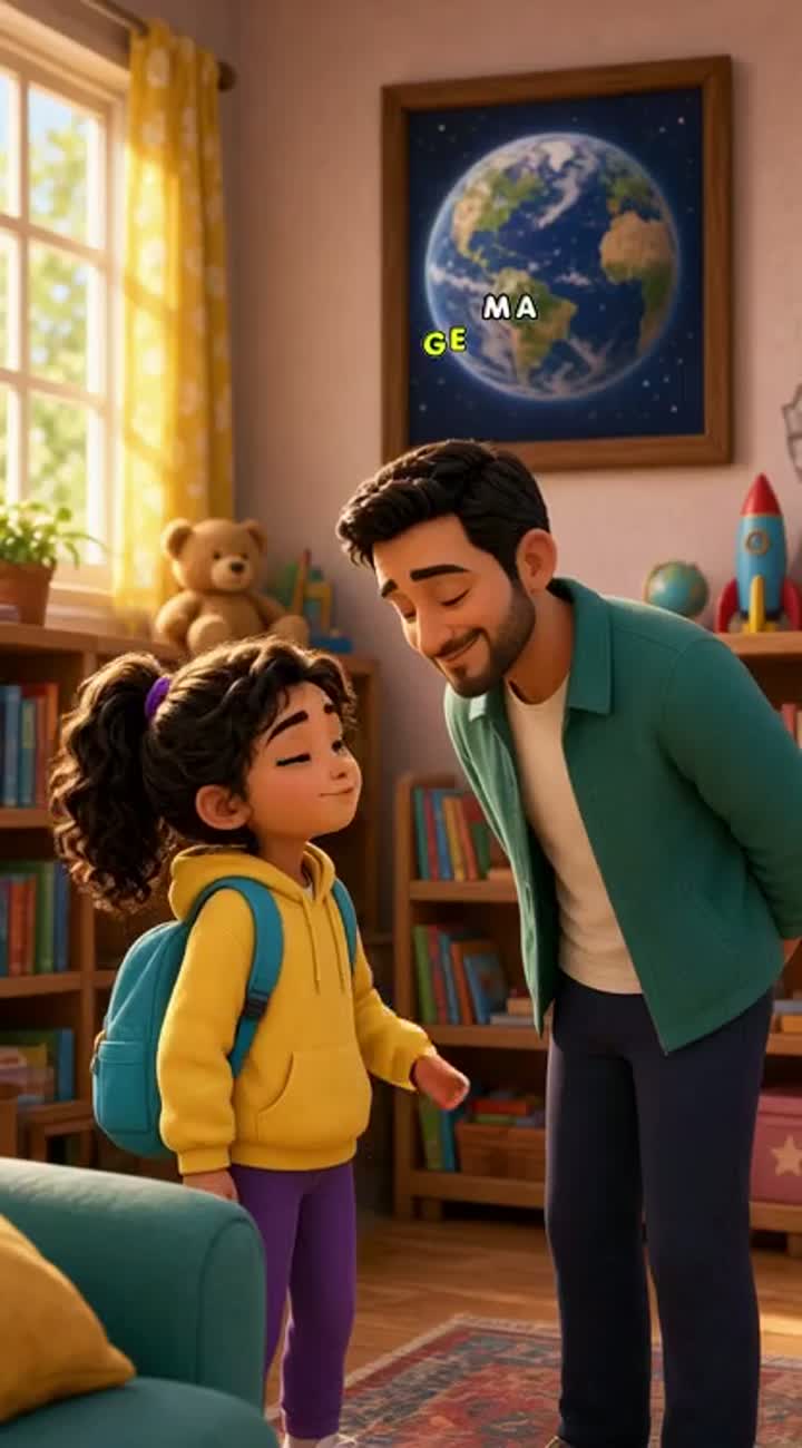 A JOURNEY WITH DAD — AI cartoon