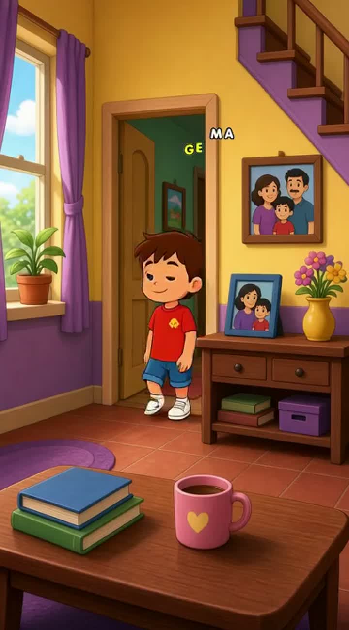 Pepito y la tarea — AI cartoon