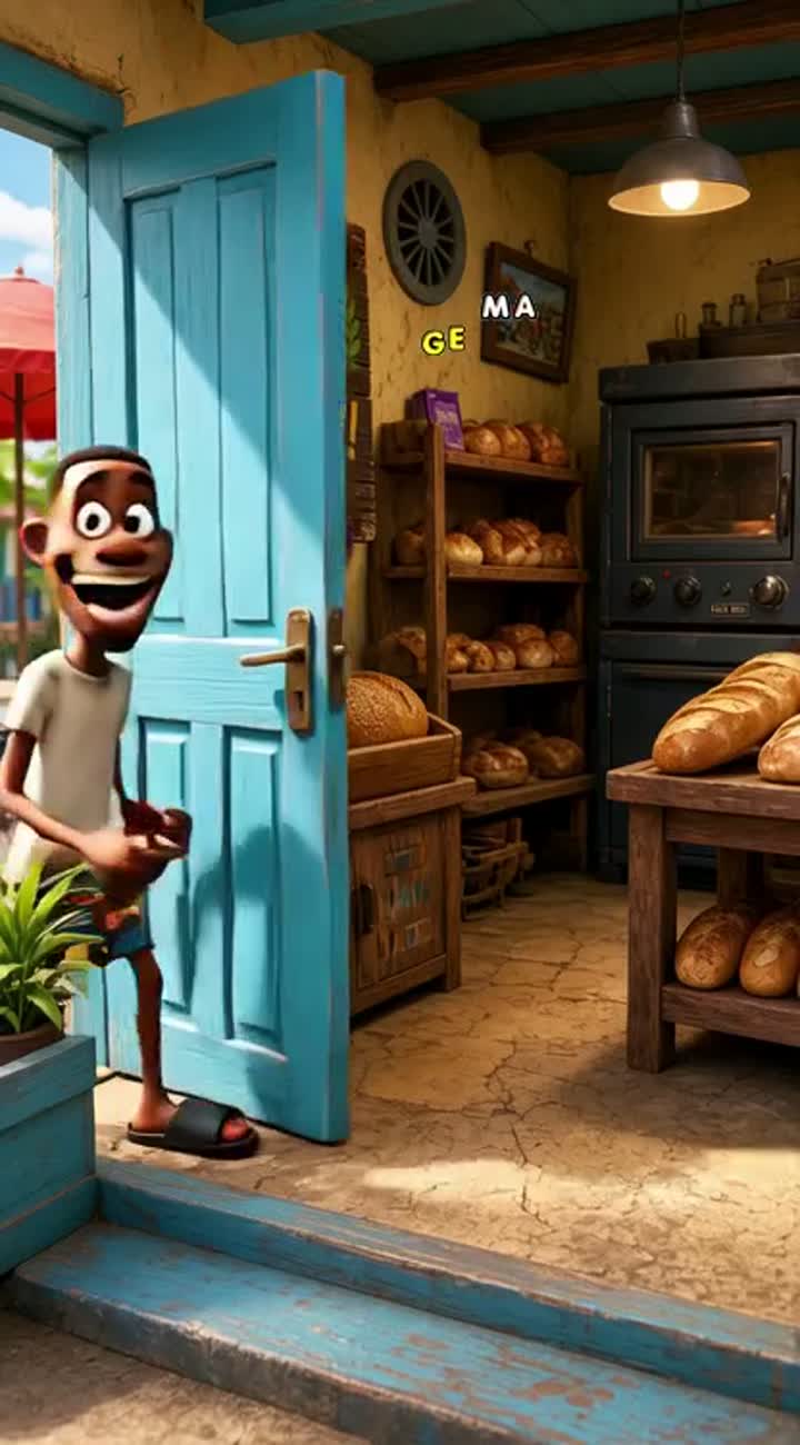 PROFESSOR MUMU AND THE BREAD — AI cartoon