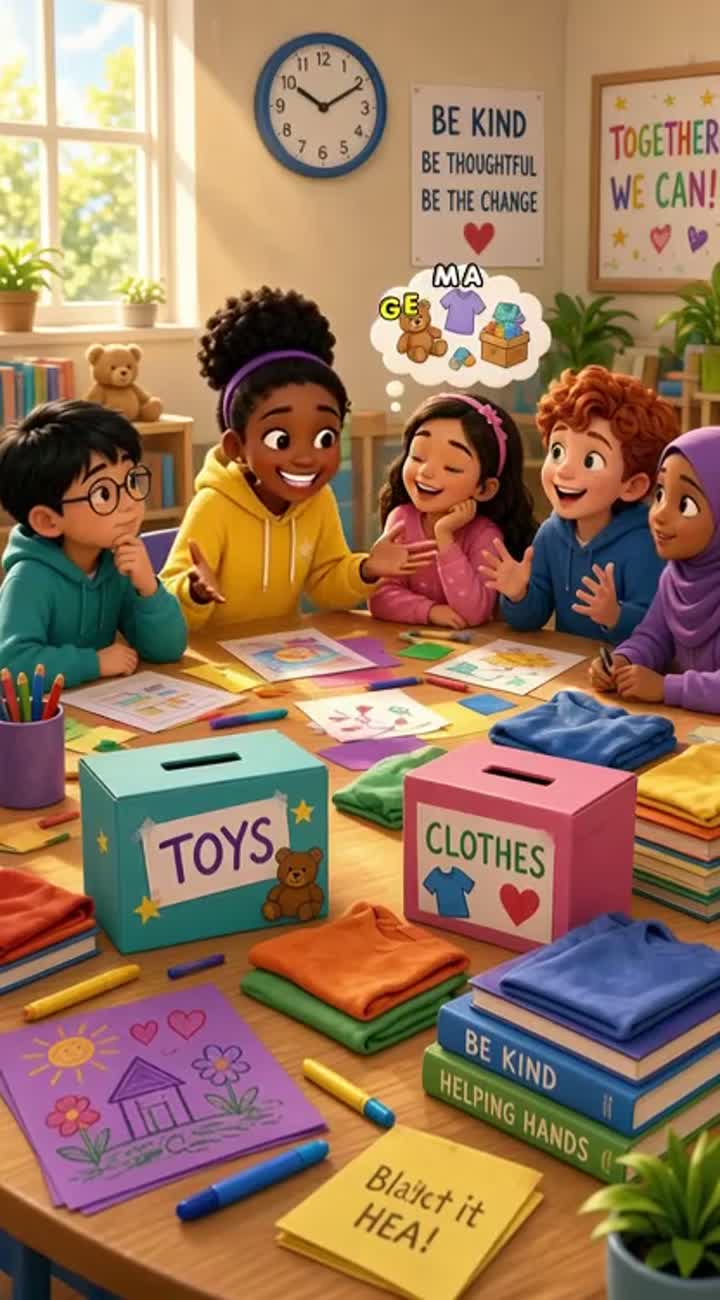 Vibrant colorful cartoon with smooth, cheerful animation — AI cartoon