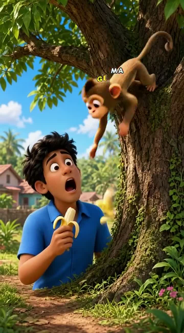 Lively expressions, and playful Hindi comedy — AI cartoon