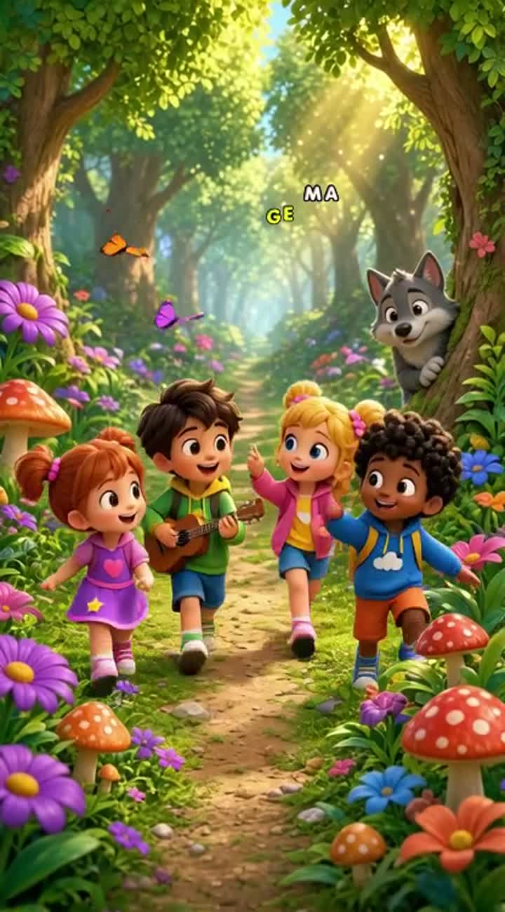 VIDÉO YOUTUBE KIDS - PROMENONS-NOUS DANS LES BOIS — AI cartoon