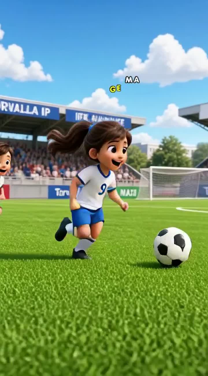 Skapa en gullig 3D tecknad färgstark film — AI cartoon