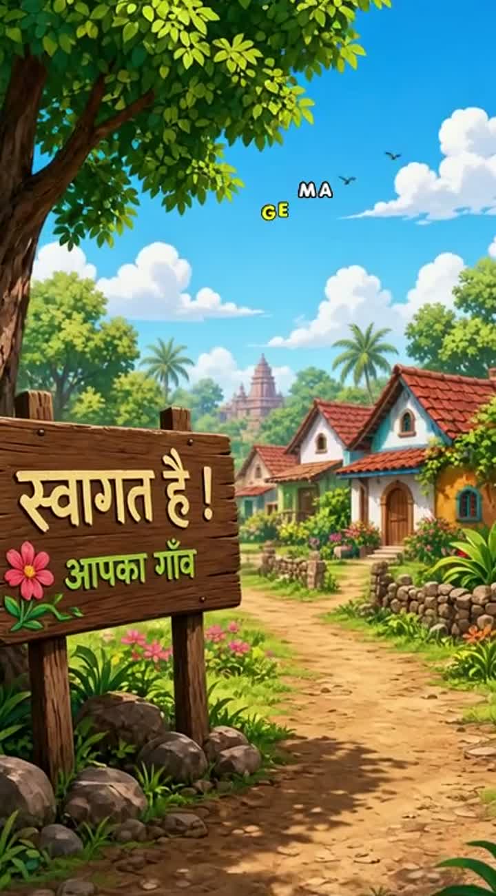 I'm Amar, my nose is the biggest centimeter in the village — AI cartoon