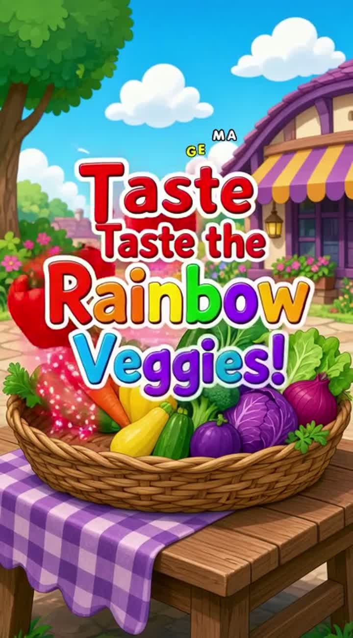Taste the Rainbow Veggies! — AI cartoon