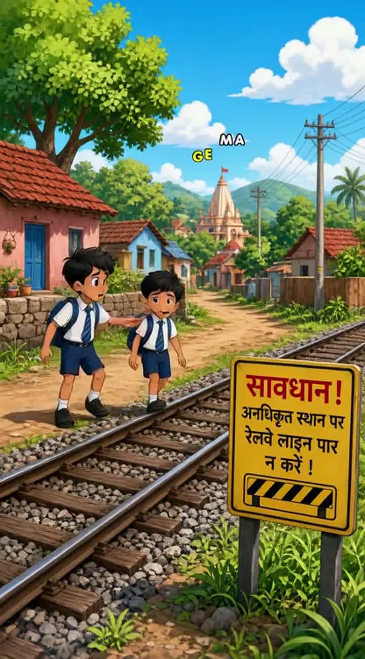 In a village, two brothers live together — AI cartoon
